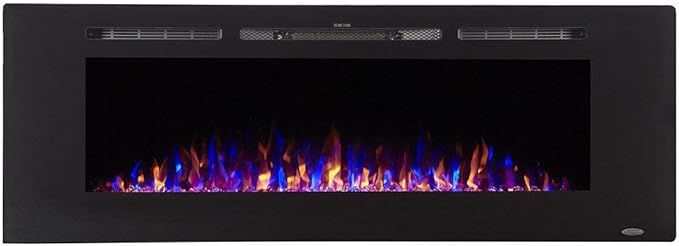 Touchstone 80011 - The Sideline Electric Fireplace - 60 Inch Wide - in Wall Recessed - 5 Flame Se... | Amazon (US)