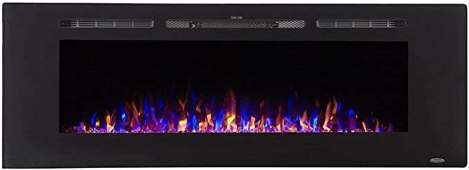 Touchstone 80011 - The Sideline Electric Fireplace - 60 Inch Wide - in Wall Recessed - 5 Flame Se... | Amazon (US)