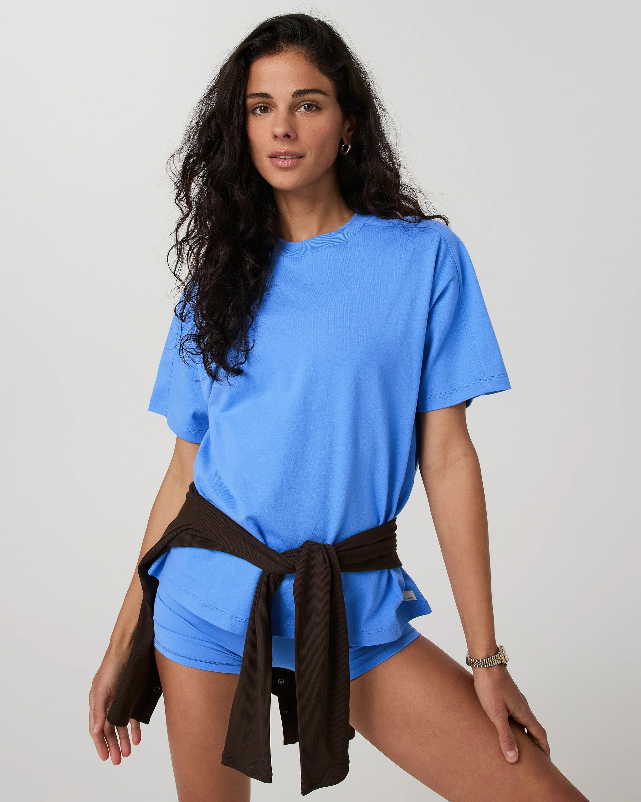 Short Sleeve Heavyweight Oversized Cotton Tee – Riviera Blue – Vuori | Vuori Clothing (US & Canada)