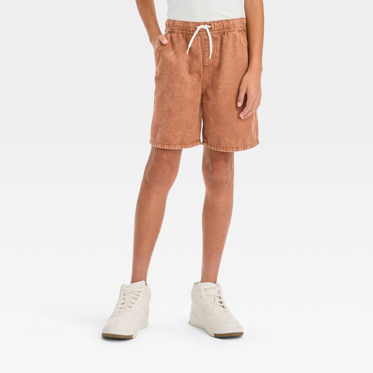 Boys' Pull-On Denim Shorts - art class™ Brown S | Target