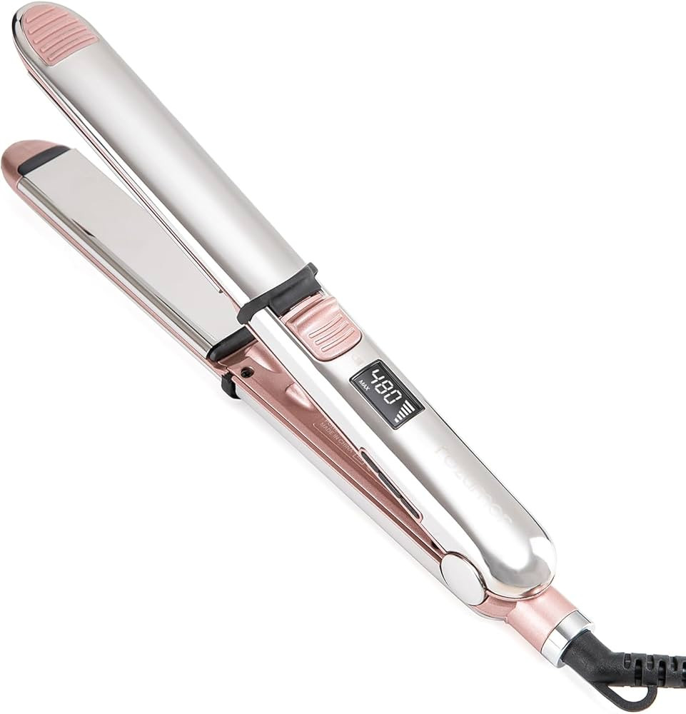 Rozamor 2-in-1 Titanium Ionic Flat Iron,Professional Hair Straightener & Curler, Fast Heating, Du... | Amazon (US)