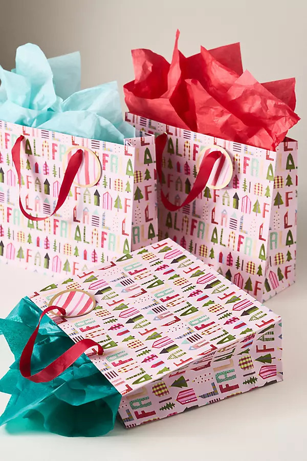 Large Festive Gift Bags, Set of 3 | Anthropologie (US)