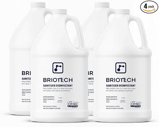 BRIOTECH Sanitizer Disinfectant Hypochlorous, Kill 99.99% of Viruses & Bacteria, Control Mold, El... | Amazon (US)