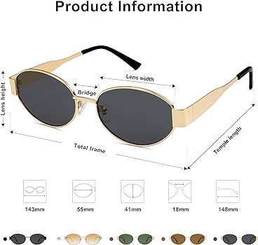 SOJOS Retro Oval Sunglasses for Women Men Trendy Sun Glasses Classic Shades UV400 Protection SJ12... | Amazon (US)