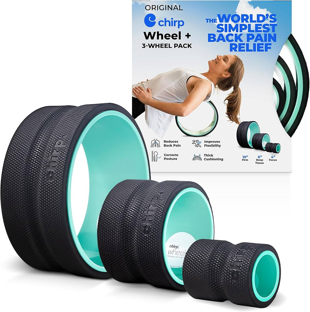 Chirp Wheel Foam Roller - Targeted Back Foam Roller for Back Pain Relief, Deep Tissue Muscle Mass... | Amazon (US)
