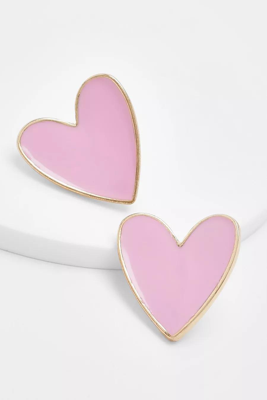 Enamel Heart Stud Earrings | boohoo (US & Canada)