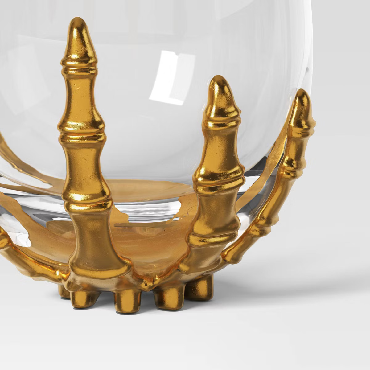 15.36oz Halloween Skeleton Wine Glass Gold - Threshold™ | Target