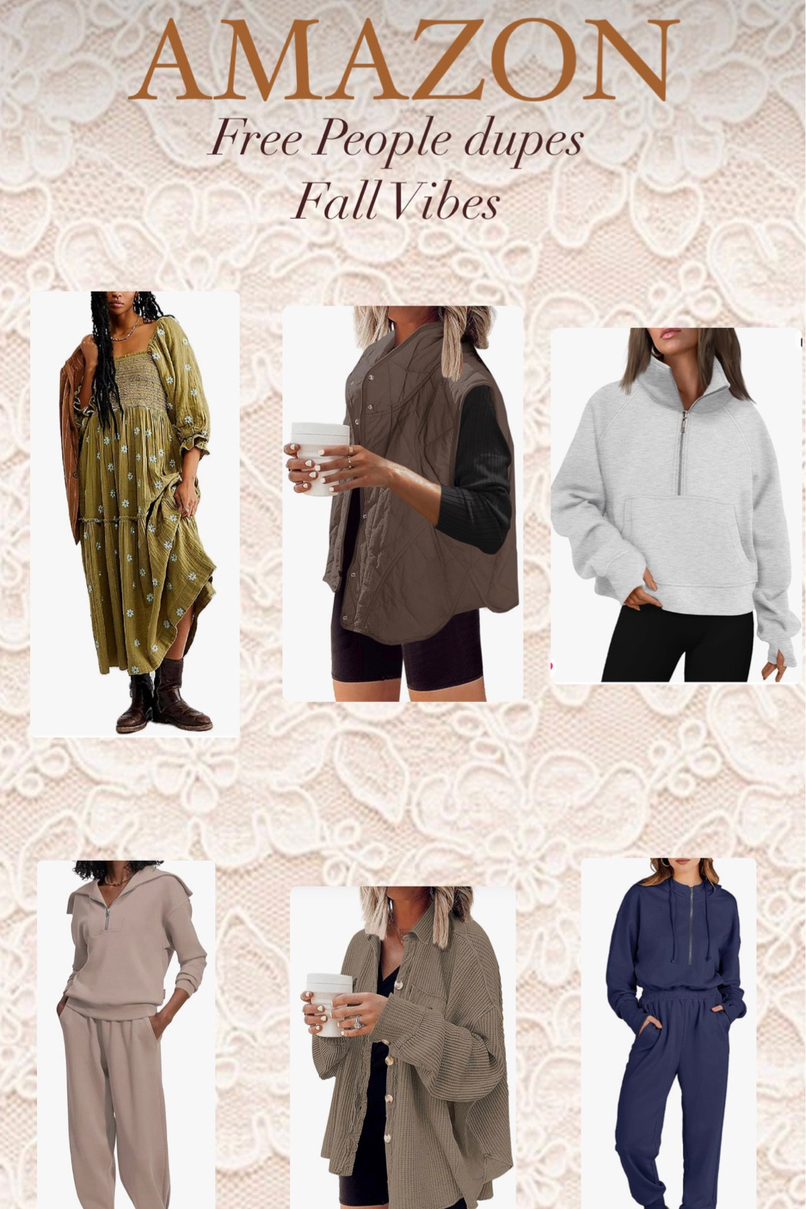 Amazon free people dupes! Fall vibes!

#LTKSeasonal #LTKfindsunder50 #LTKSale