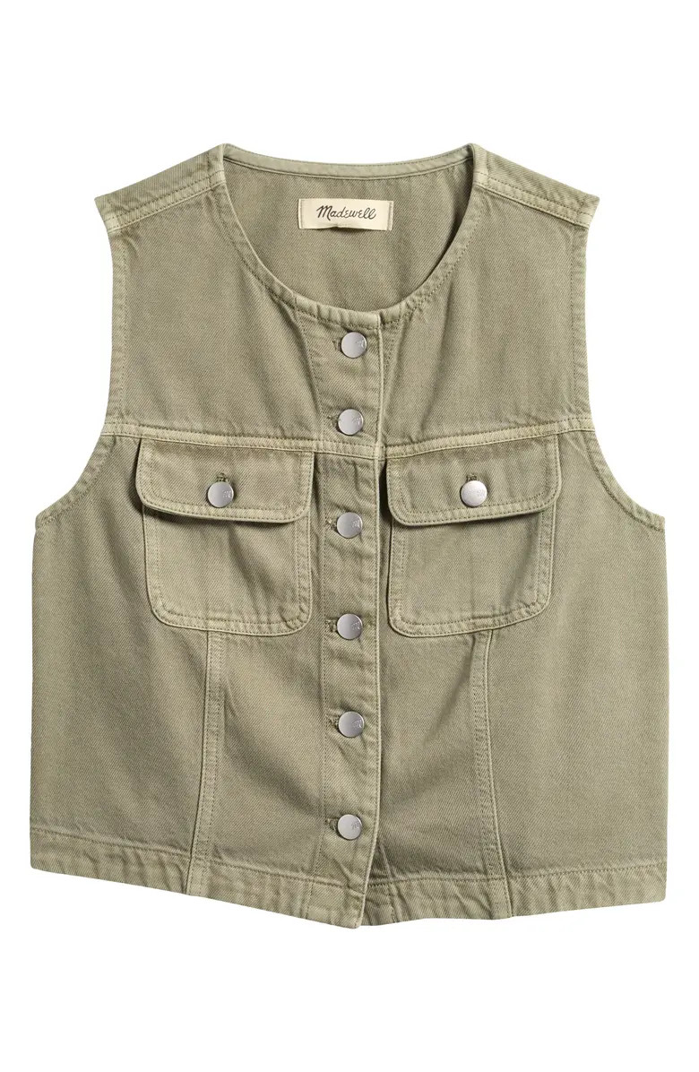 Madewell Crop Denim Vest | Nordstrom | Nordstrom