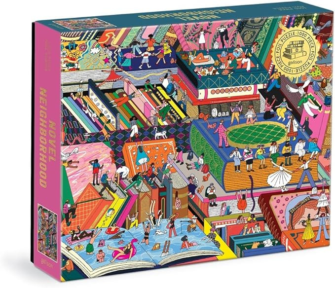 Galison Novel Neighborhood – 1000 Piece Foil Puzzle with Bright and Bold Literature and Iconic ... | Amazon (US)