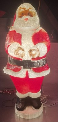 Vintage 32" Santa Claus Blow Mold Lighted Christmas Decoration Gen Foam | eBay US