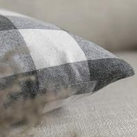 MIULEE Pack of 2 Classic Retro Checkers Plaids Cotton Linen Soft Soild Square Throw Pillow Covers... | Amazon (US)