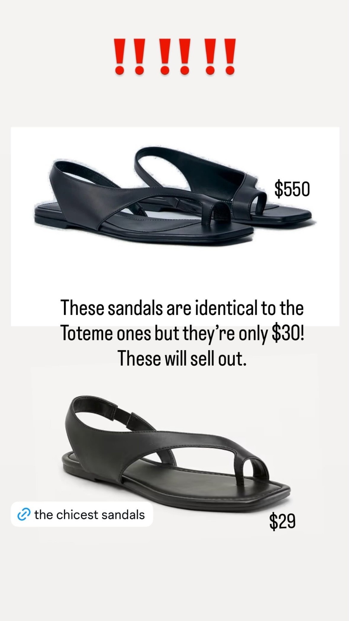 The chicest sandals for less! Also comes in brown 

#dupes #dupe #shoedupes #sandalsdupes #shoedupe #sandals #resortwear2026 #blacksandals 