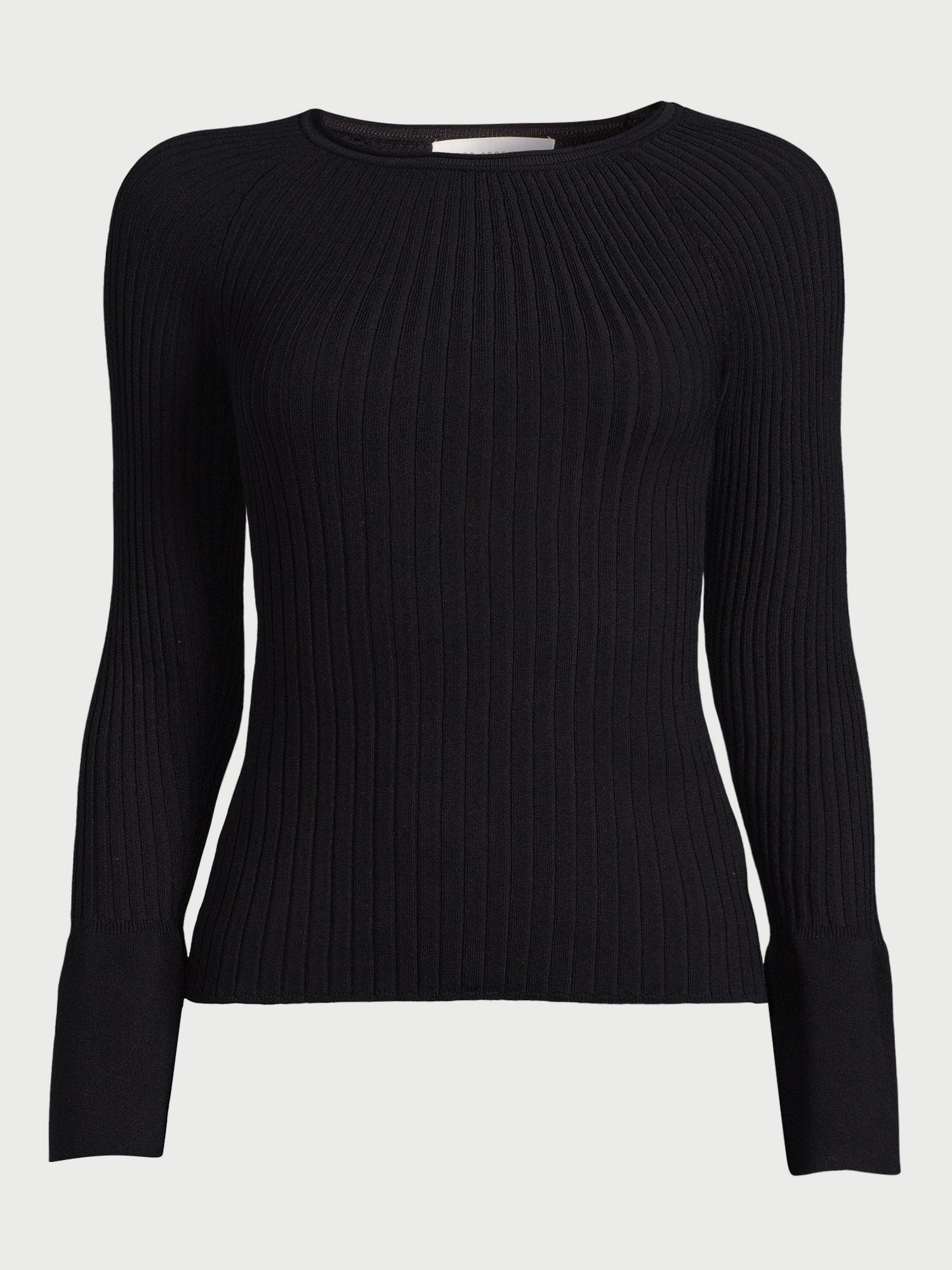 Free Assembly Women's Radiating Ribbed Sweater with Long Sleeves, Midweight, Sizes XS-XXXL | Walmart (US)