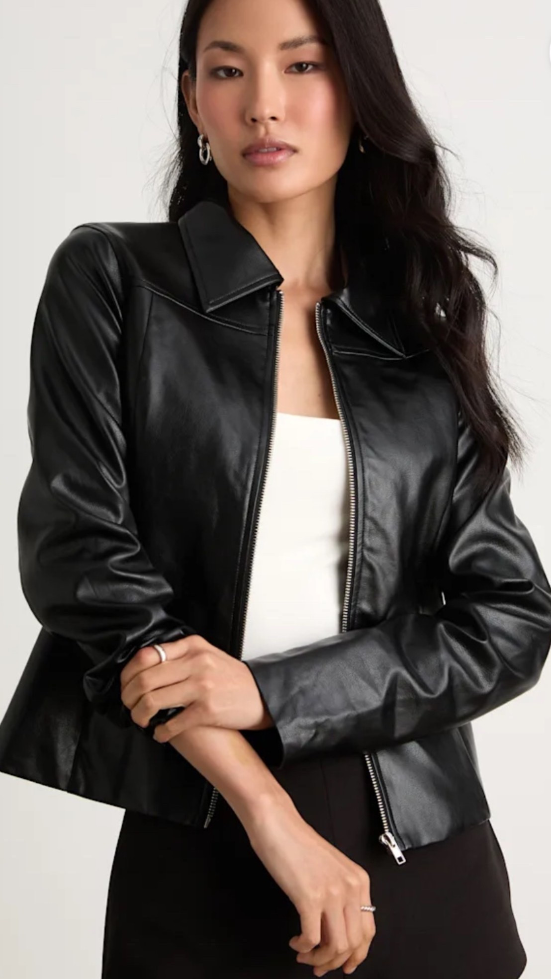 Black leather jacket 

#LTKFindsUnder100 #LTKGiftGuide #LTKCyberWeek