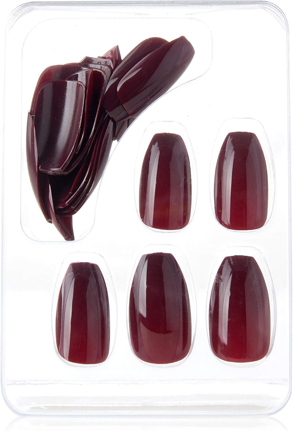 Unhas Postiças Estilo Bailarina - Vinho - Up405, Macrilan | Amazon (BR)