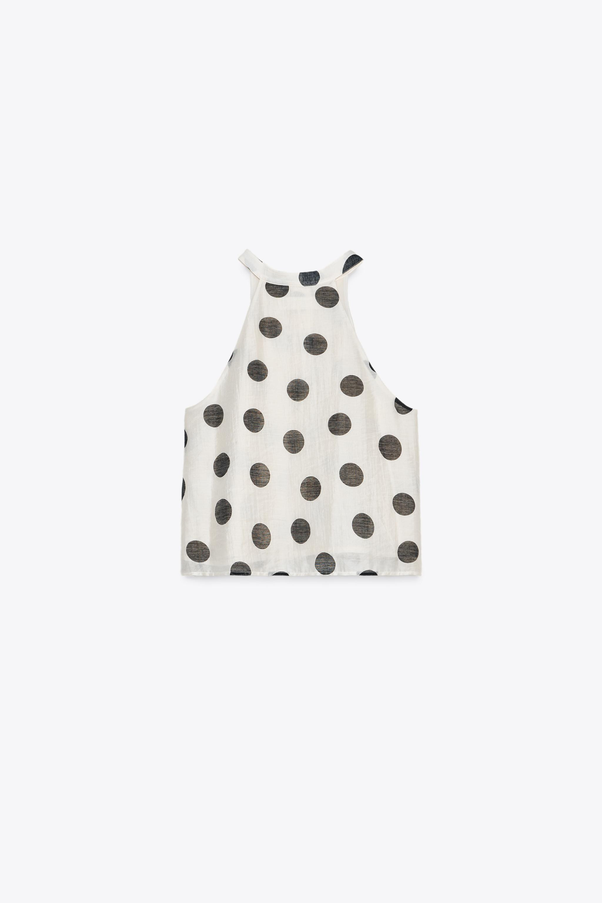 POLKA DOT HALTER TOP | Zara UK