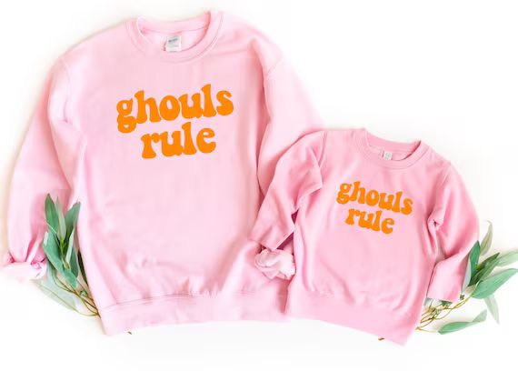 Ghouls Rule Mommy & Me Sweatshirts  Halloween Mommy  Me - Etsy | Etsy (US)