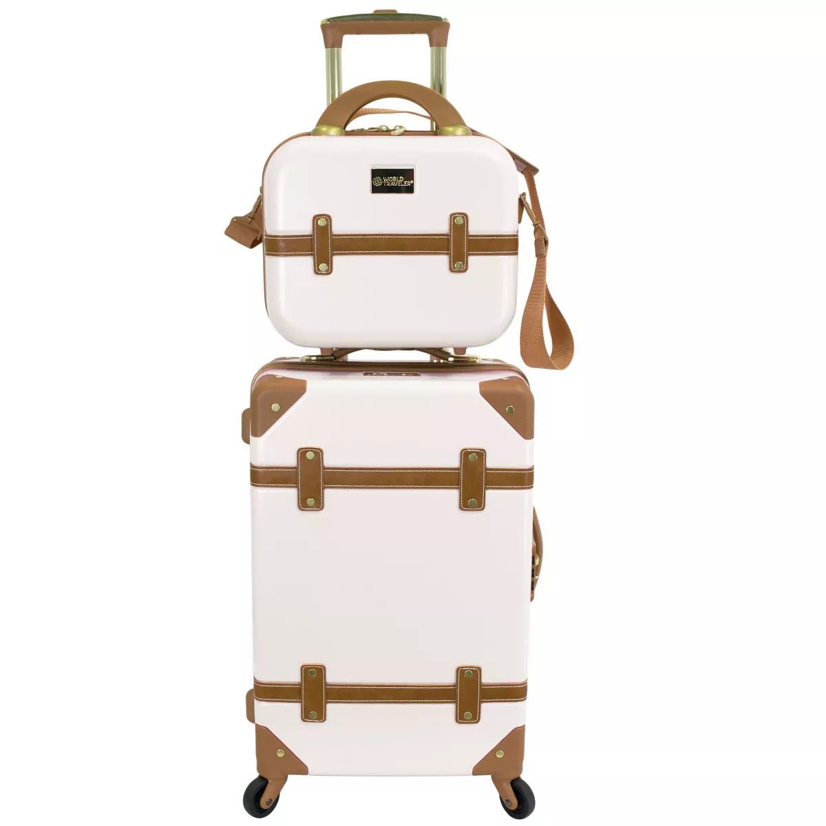 World Traveler Gatsby Luxury Trunk 2-Piece Spinner Carry-On Luggage Set | Target