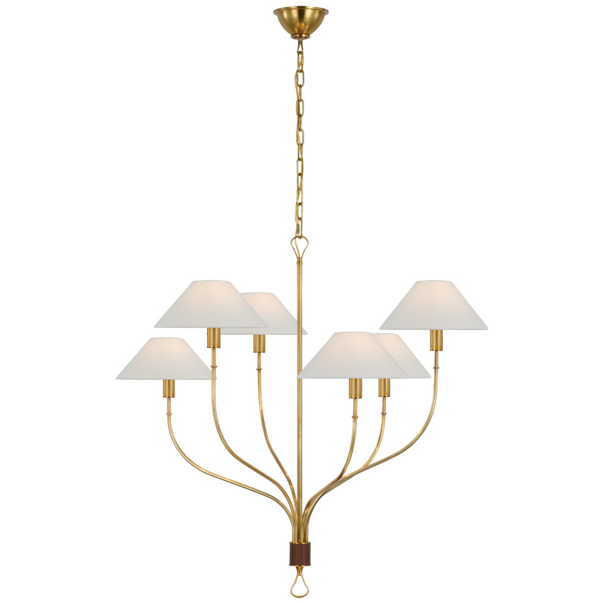 Griffin Large Staggered Tail Chandelier | Visual Comfort