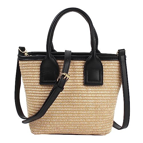 ZLM BAG US Women's Small Straw Top Handle Bag Handwoven Crochet Crossbody Shoulder Bag Summer Hobo Purse | Amazon (US)