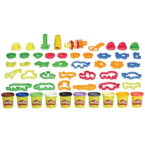 Play-Doh Animal Adventure Set, Arts and Crafts Toys for 3 Year Old Girls & Boys, 45 Tools, 10 Cans (Amazon Exclusive) | Amazon (US)