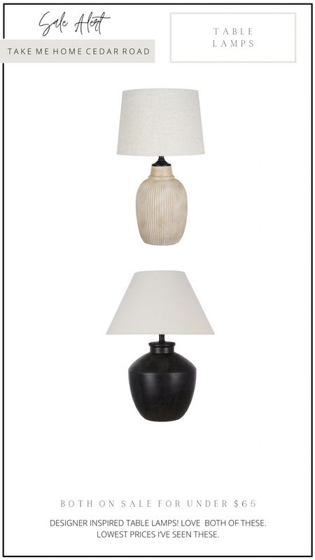 SALE ALERT TABLE LAMPS

designer look for less, love both of these table lamps!

Table lamp, lamp, black table lamp, ceramic table lamp, lighting, living room, bedroom, Walmart, Walmart finds 

#LTKhome #LTKfindsunder100 #LTKsalealert