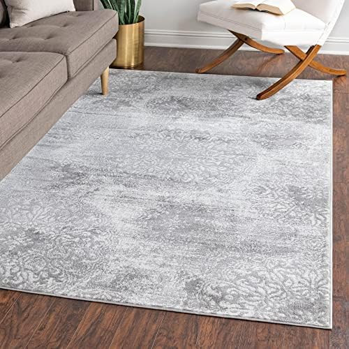 Unique Loom Sofia Collection Traditional Vintage Light Gray Area Rug (8' x 10') | Amazon (US)