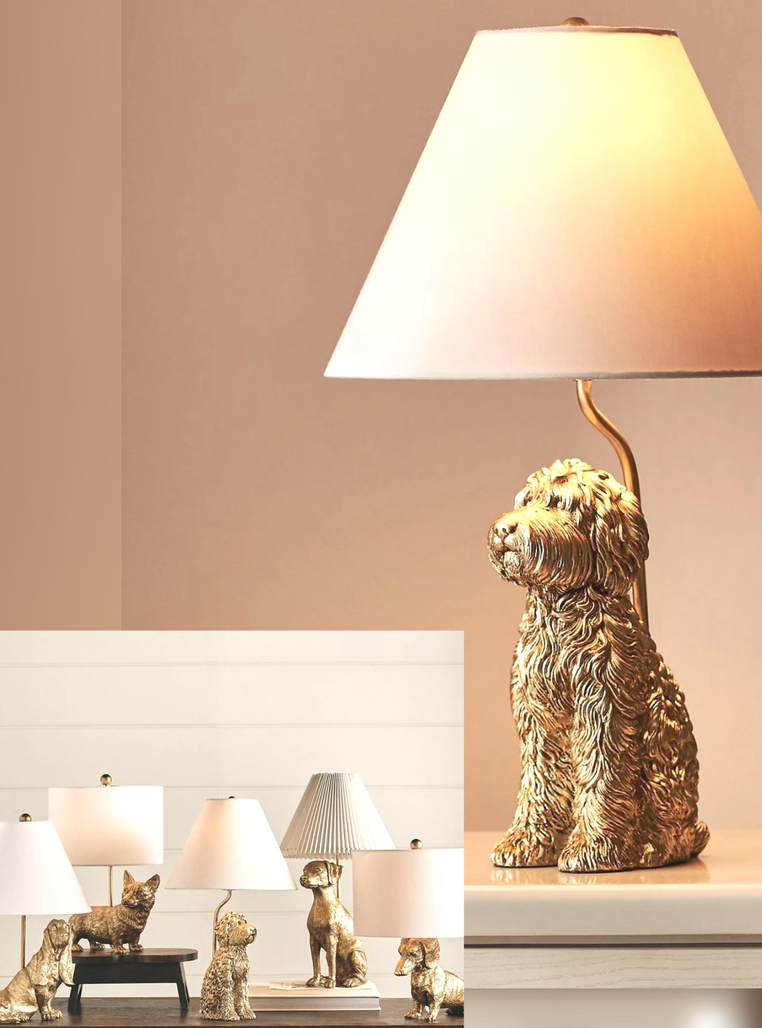 This Icon table lamp has been on my wish list for a while! It looks perfect and comes in so many different dog breeds.
Doodle, Golden Retriever, Corgi, Labrador, Dachshund, Hound, Yorkie, Chow Chow, King, Charles Cavalier, Poodle, and Frenchie. 

#LTKU #LTKPets #LTKHome