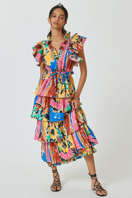 Love The Label Mix-Print Midi Dress | Anthropologie (US)