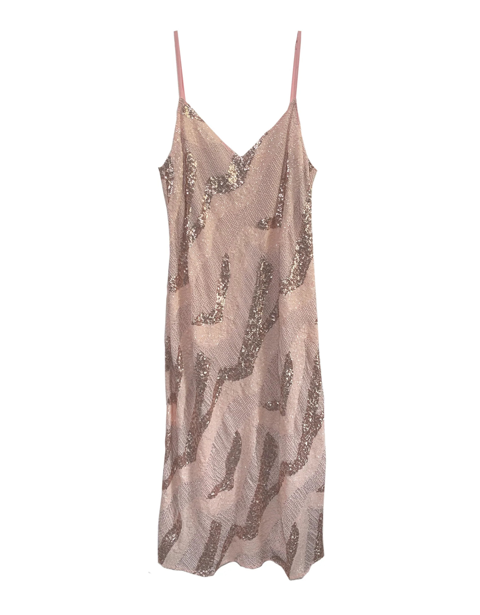 Beaded Cabaret Slip Dress - Champagne | BAACAL Limited, LLC
