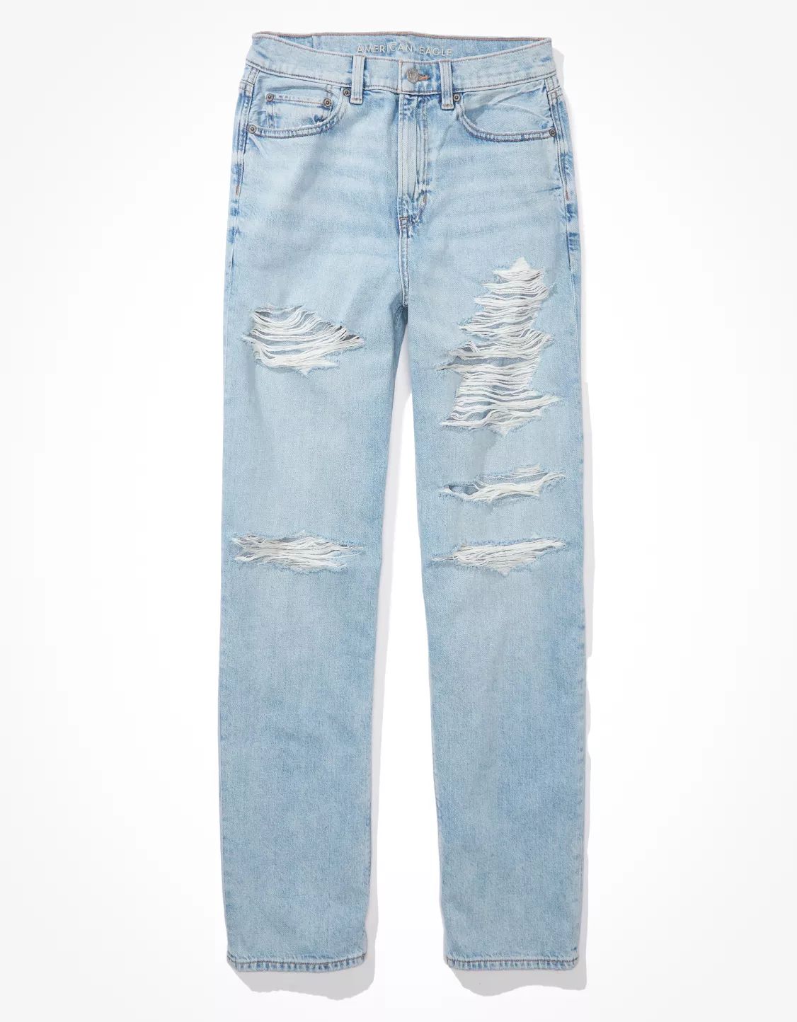 AE Ripped Highest Waist Baggy Straight Jean | American Eagle Outfitters (US & CA)