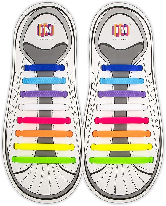 INMAKER No Tie Shoe Laces for Adults and Kids, Elastic Shoelaces for Sneakers, Rubber Silicone Ti... | Amazon (US)