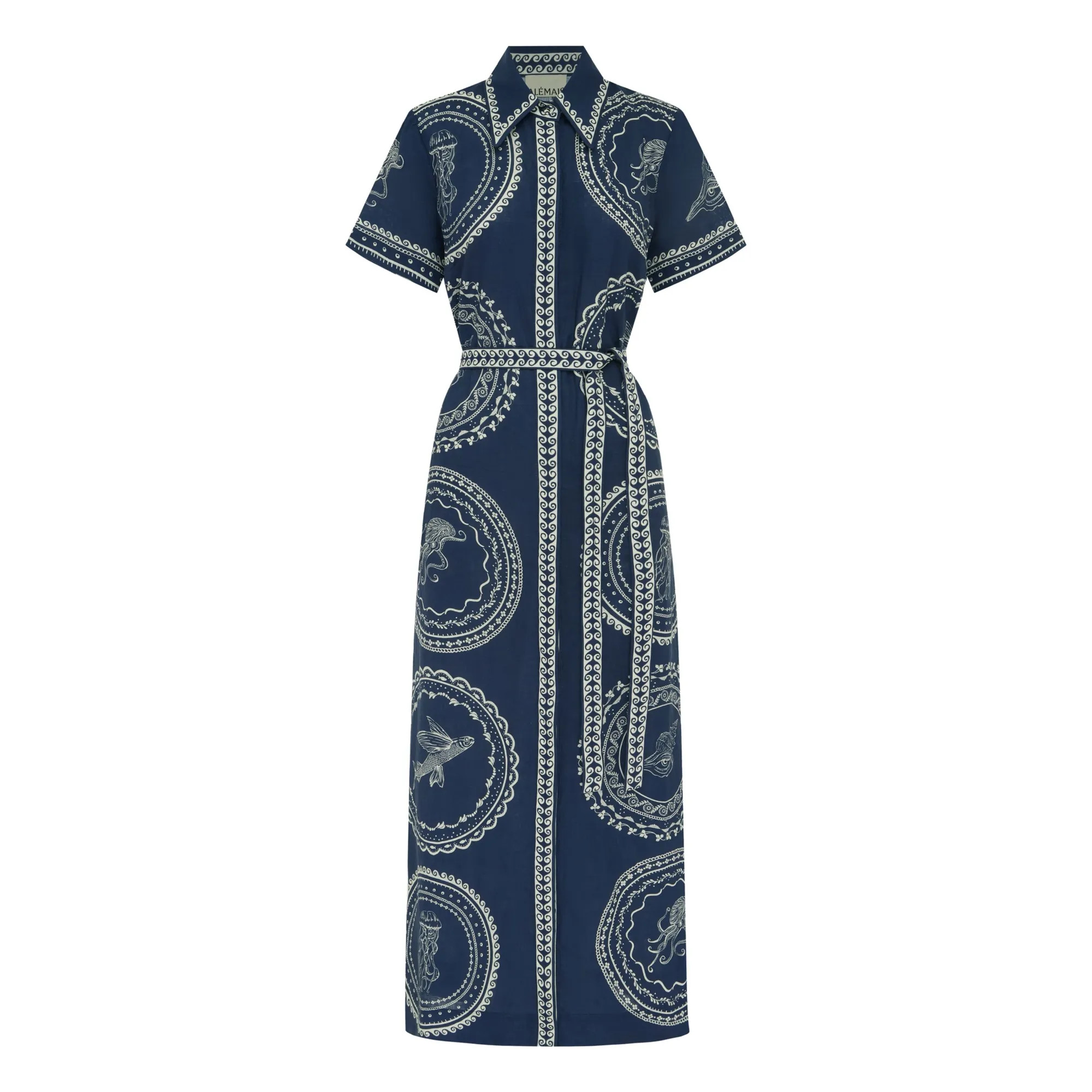 Oceane Linen Dress | Navy blue | Smallable