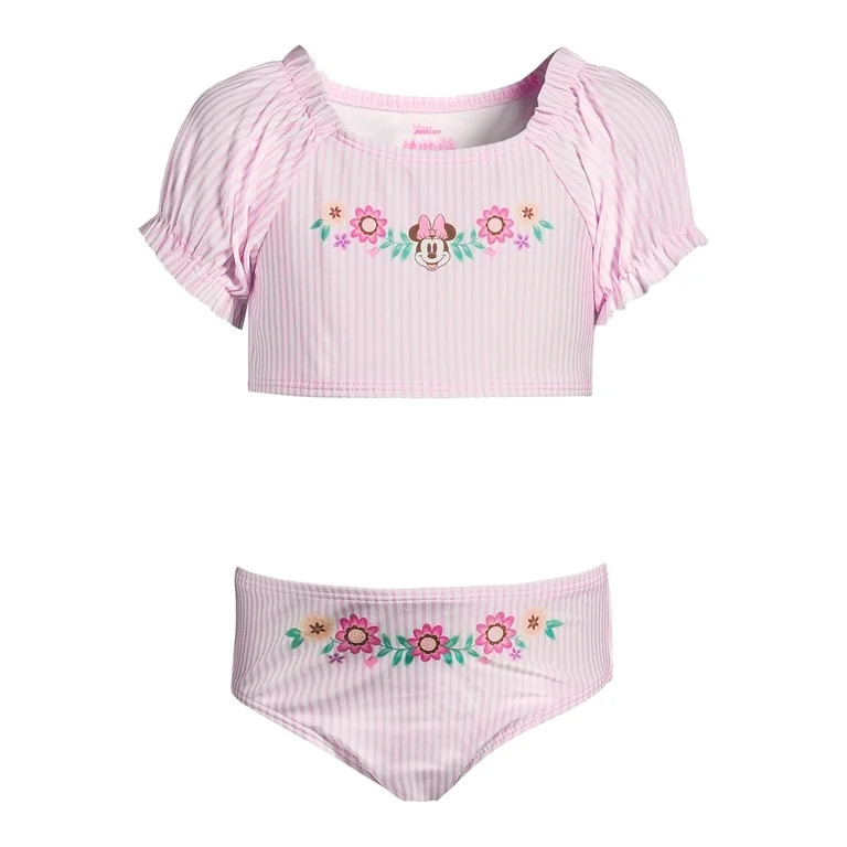 Character Toddler Girl Puff-Sleeve Two-Piece Swimsuit, Sizes 12M-5T | Walmart (US)