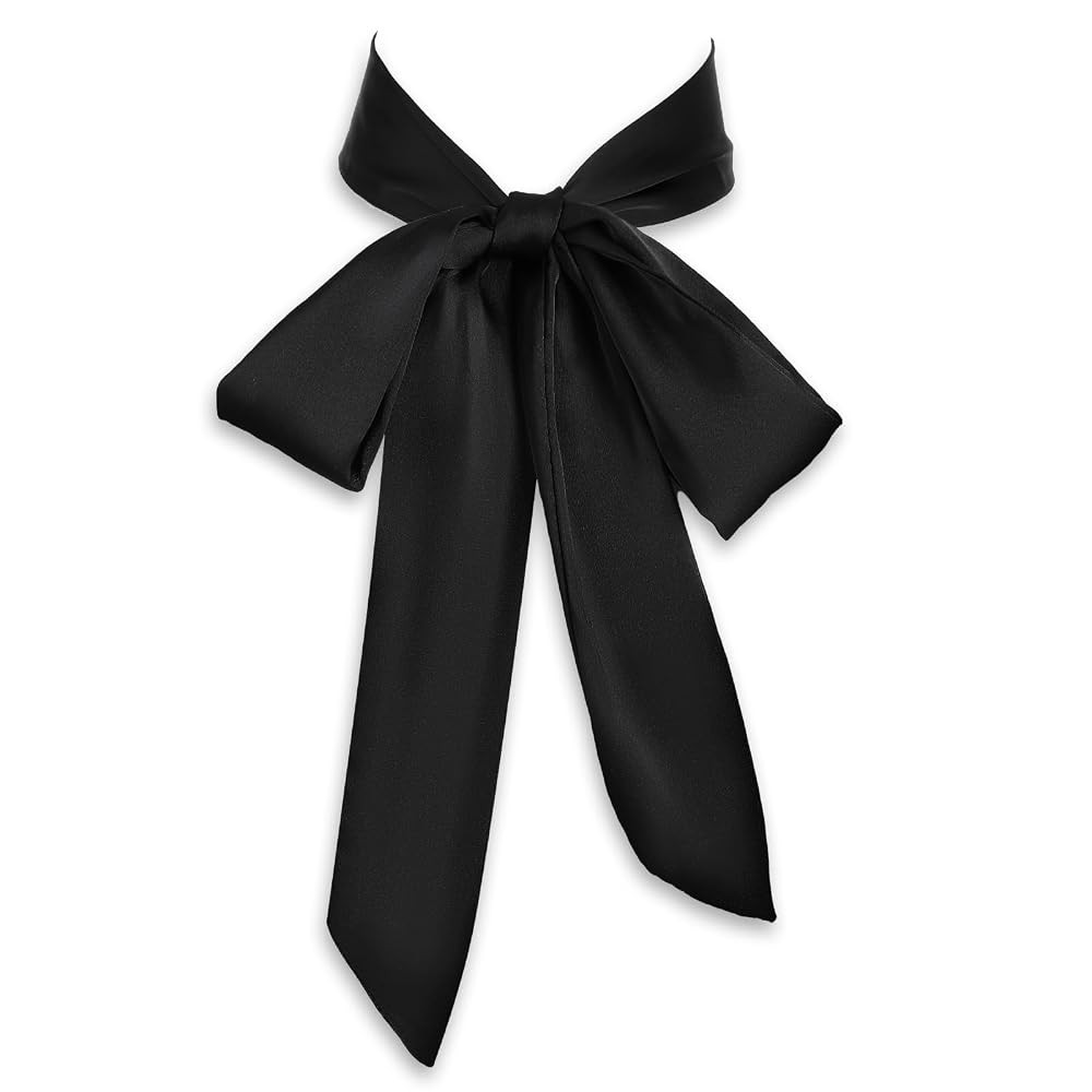 Lusofie Tie for Women Self Tie Satin Ribbon Bow Tie Wide Folding Bowties Accessory for School Uni... | Amazon (US)