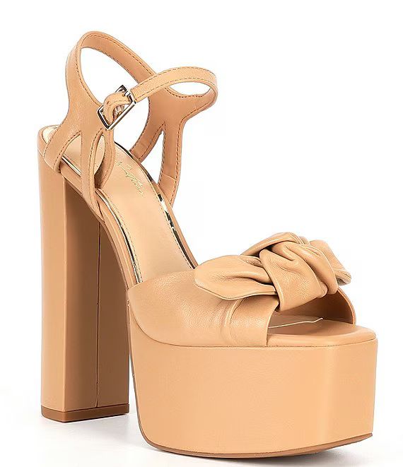X Jess Southern Carrie Knotted Bow Platform Sandals | Dillard's