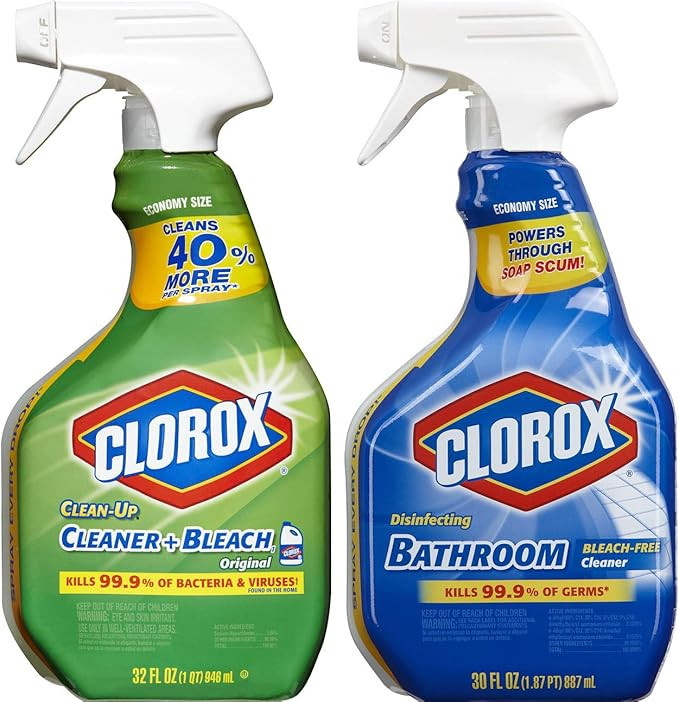 Clorox Clean-Up All Purpose Cleaner with Bleach, Original, 32 Ounce, and Clorox Disinfecting Bath... | Amazon (US)