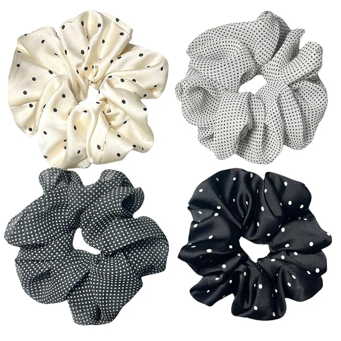 Large satin Scrunchies XL Silk Oversized Scrunchie for Thick long Hair Scrunchy Bobbles Hair Ties... | Amazon (US)