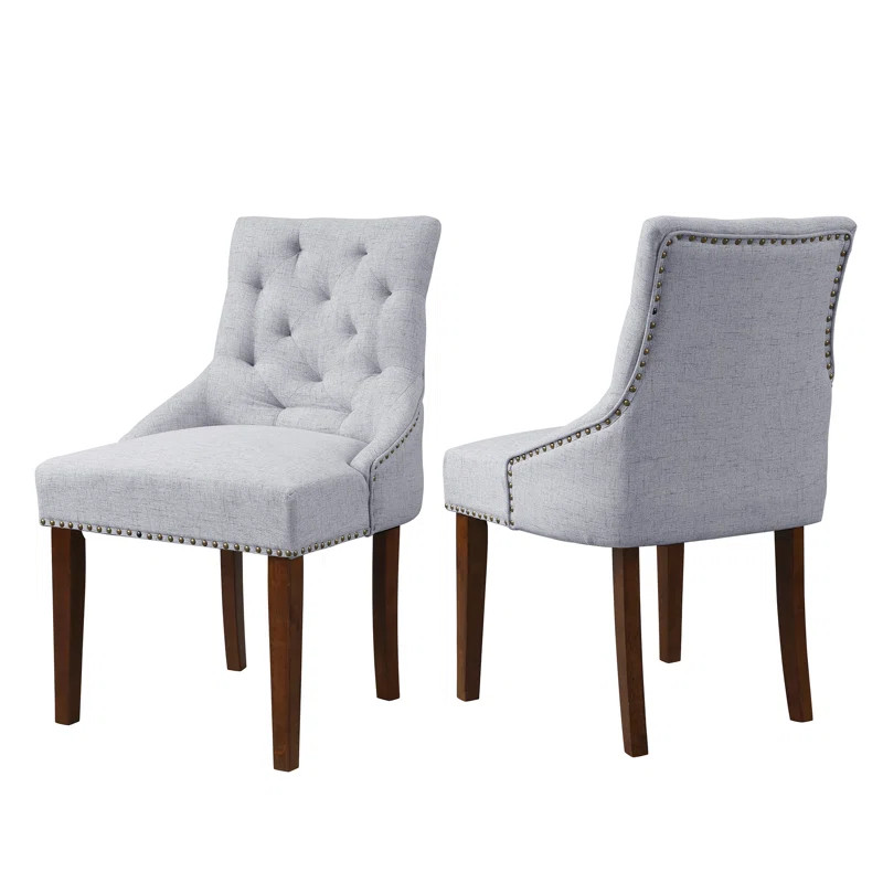 Beyerville Tufted Upholstered Dining Chair in Gray | Wayfair North America