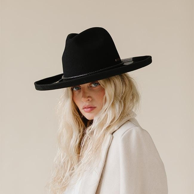Maude Pencil Brim - Black | Gigi Pip