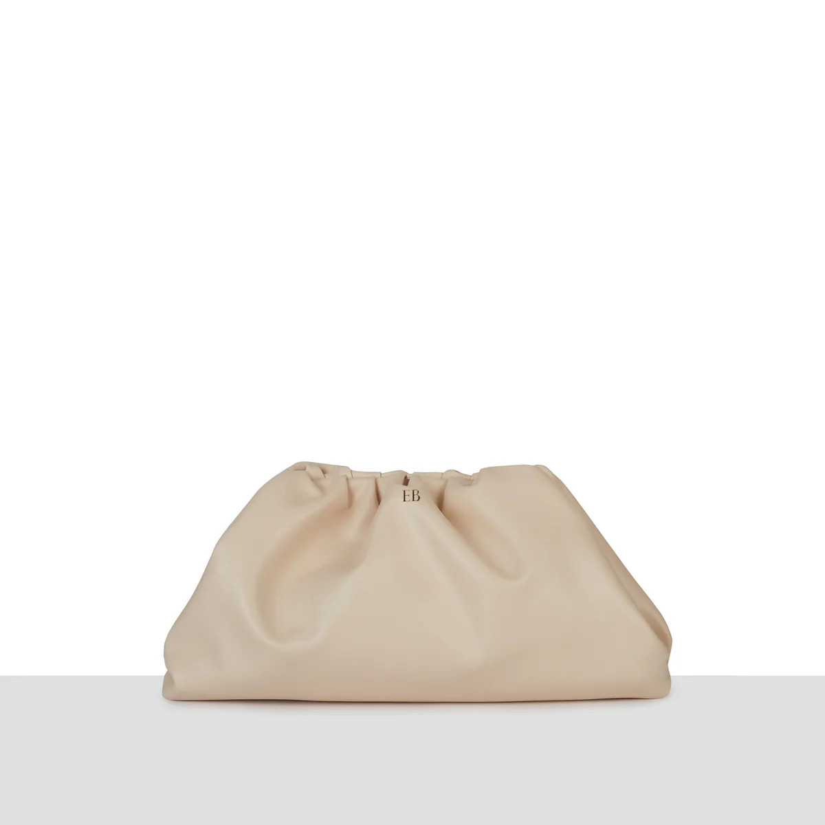 'Valencia' Cream Smooth Leather Supersoft Clutch Bag | Azurina