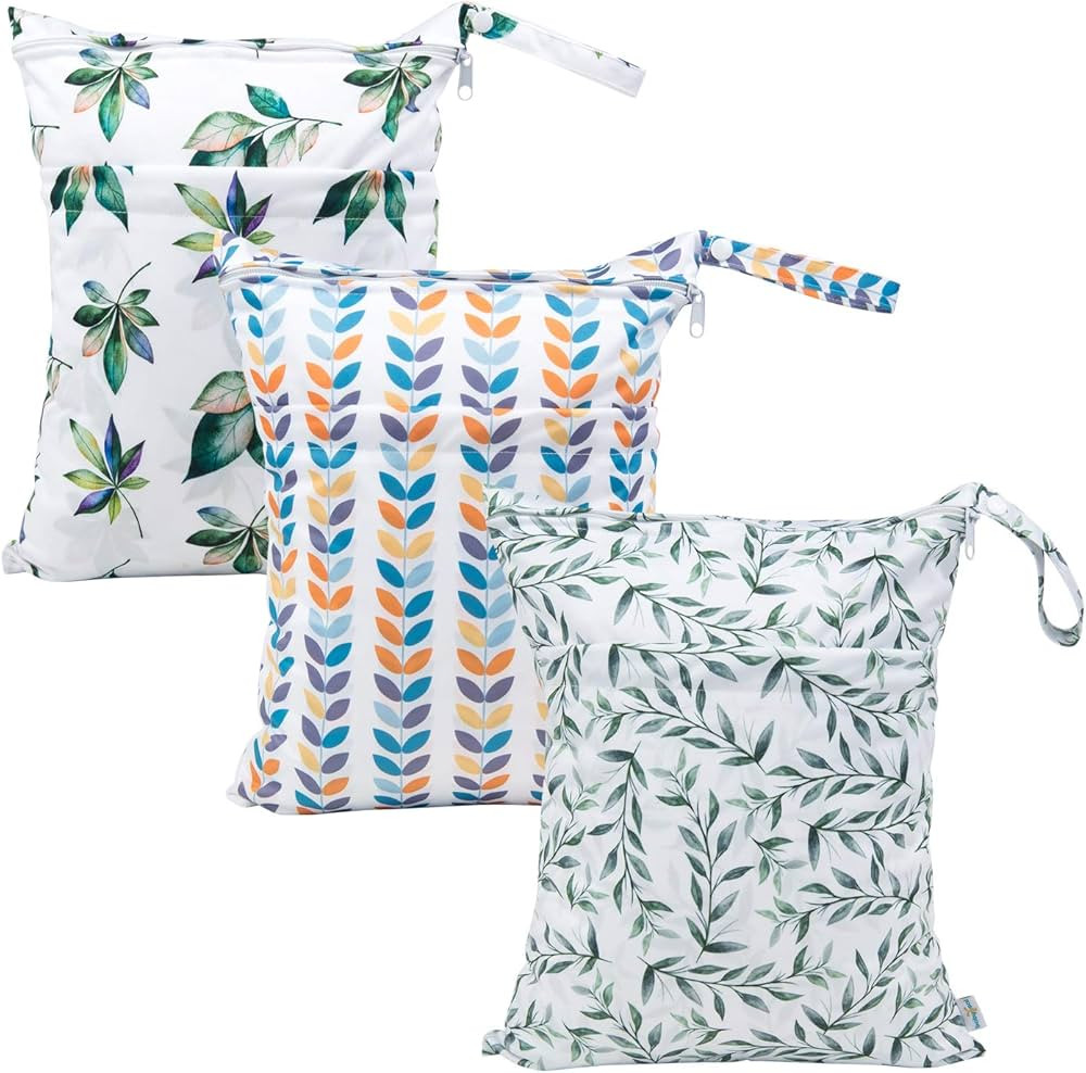 babygoal Wet Dry Bags for Baby Cloth Diapers, Washable Travel Bags, Beach, Pool, Gym Bag for Swim... | Amazon (US)