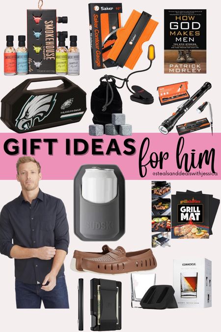 Gift ideas for him, gift guide for men, gifts for dad, boyfriend gifts, fiancé gifts, father gifts 

Untuckit shirt 
Grill gift 
Boat dad 


#LTKGiftGuide #LTKover40 #LTKsalealert