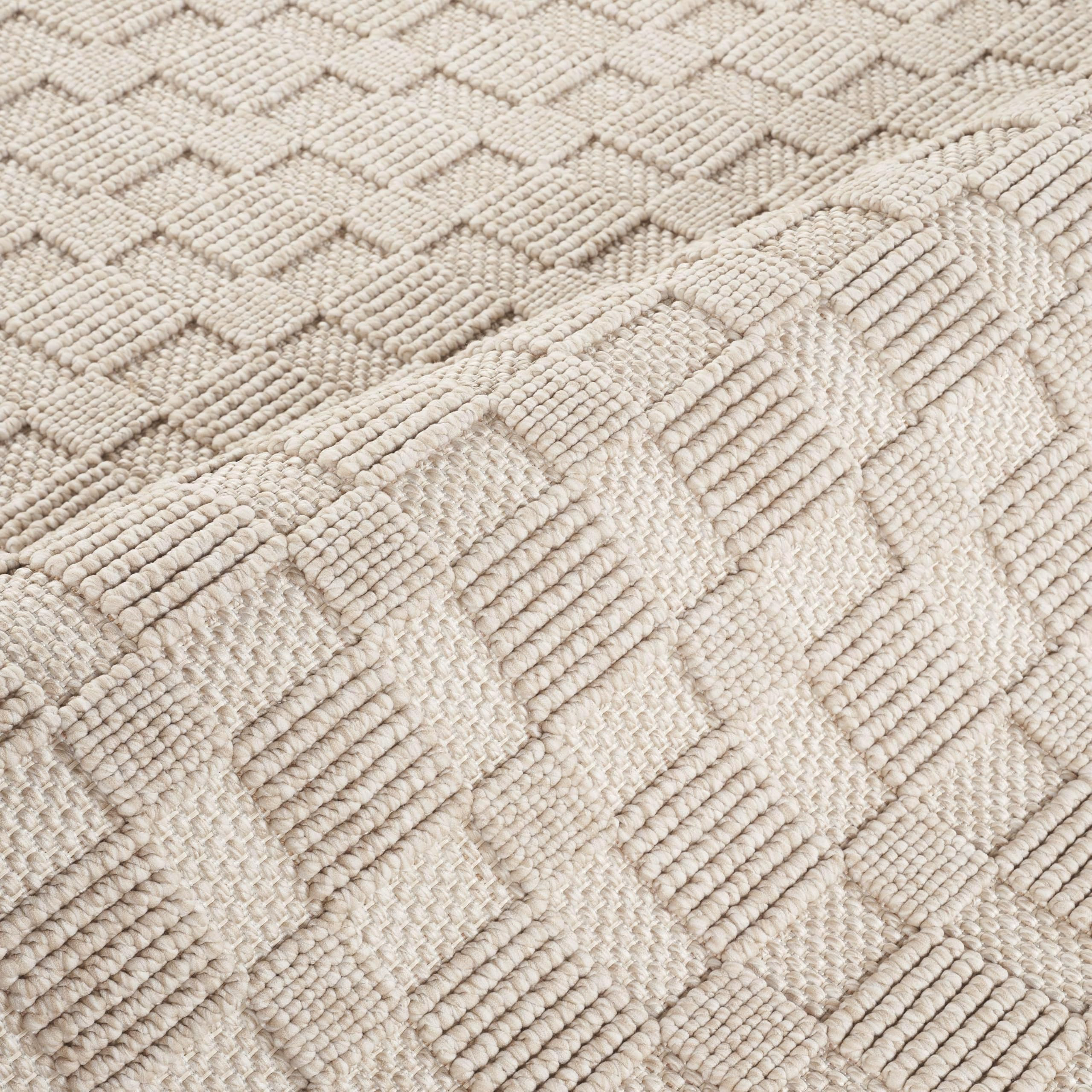 Abani Luca Collection Beige Area Rug, 6' x 9' \u2013 Solid Design, Non-Shedding, Easy to Clean, D... | Amazon (US)