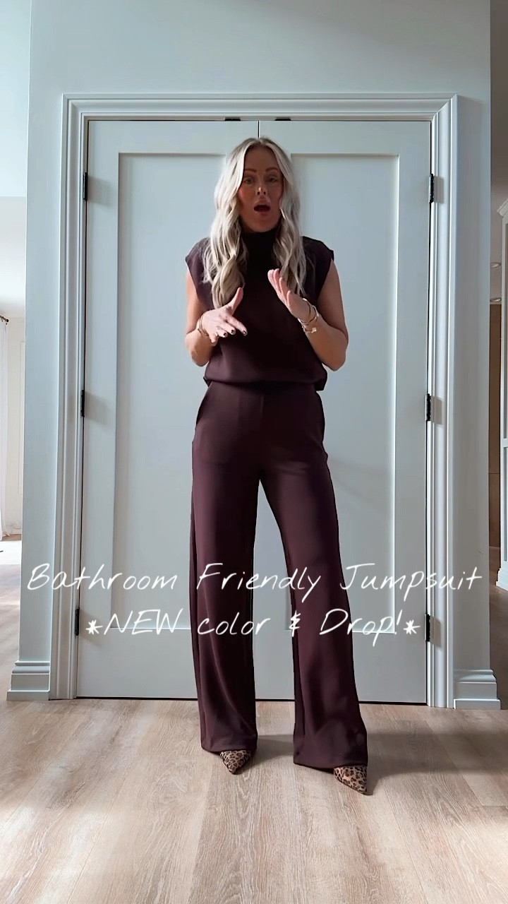 SPANX new color drop in this mockneck jumpsuit — it also comes in black, red, and this new truffle brown! The shoulders are so flattering, the material is amazing, and yes… it has POCKETS and is bathroom friendly 🙌

💻 New customers — use my code LILLIEXSPANX to save!
Wearing: Tops — Small Regular | Pants + Jumpsuit — Small Tall.

Perfect for: travel days, active wear, and all things athleisure. 

Active wear. Jumpsuit. Matching set  

#LTKSeasonal #LTKActive #LTKStyleTip