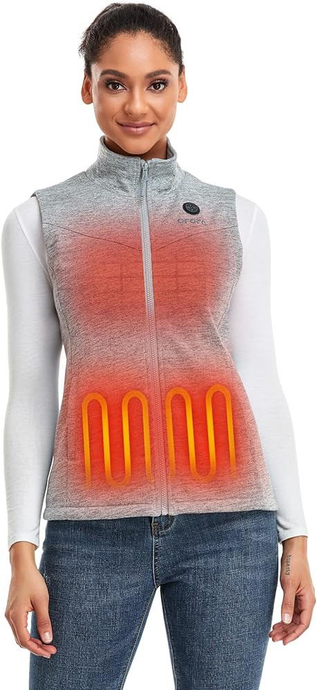 ORORO Women's Heated Fleece Vest with Battery, Lightweight Heating Vest Fleece (Charger Not Inclu... | Amazon (US)