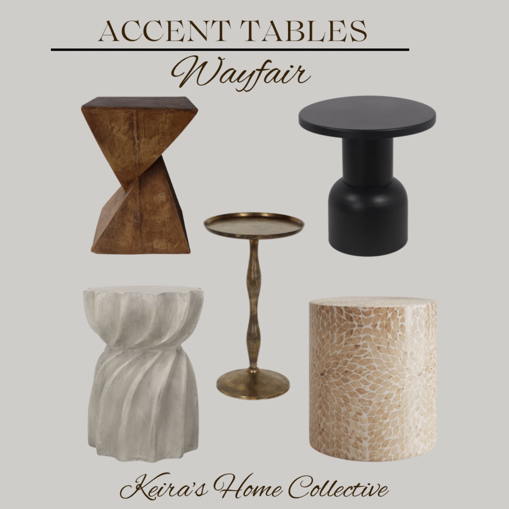 Wayfair home decor!

Accent tables, side tables, modern tables, concrete table, black side table, gold side table, pedestal table, living room furniture, bedroom furniture, accent furniture, modern furniture, minimalist furniture

#LTKhome #LTKstyletip #LTKsalealert