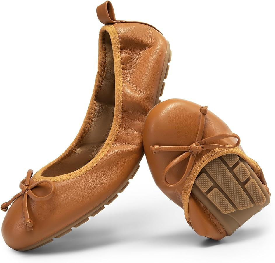 DREAM PAIRS Women's Flats, Foldable Ballet Flats for Women, Bowknot Round Toe Comfort Light Weigh... | Amazon (US)