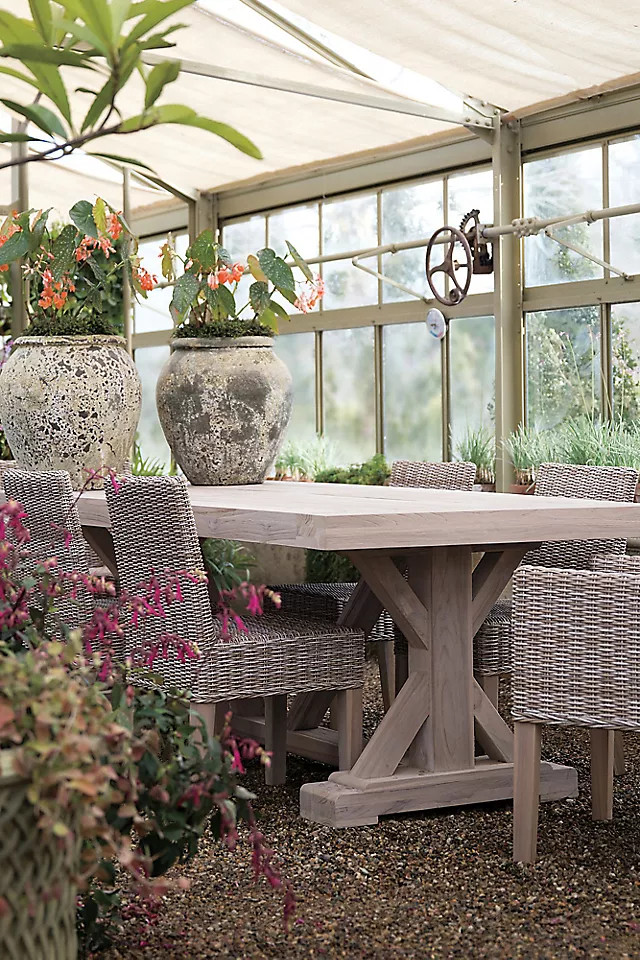 Trestle Teak Dining Table | Anthropologie (US)